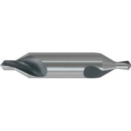 Foret à centrer en carbure monobloc, Ø de foret : 1,60 mm, Ø queue h9 4,00 mm, Long. totale 35,5 mm, Pour Ø de la pièce à usiner : 10-15 mm