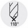 Foret hélicoïdal avec queue cylindrique, en acier à coupe rapide, type N, DIN 338, surface avec revêtement TiN, Ø h8 : 9,50 mm, Long. totale 125 mm