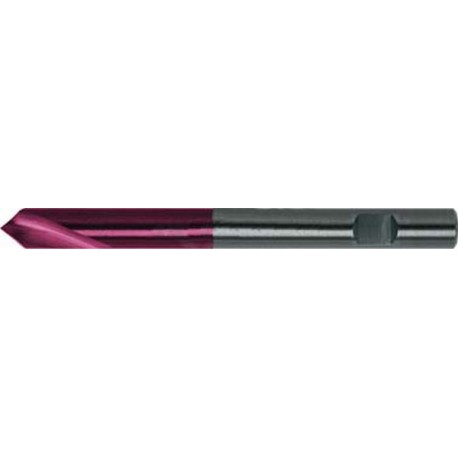 Foret à pointer CN en carbure monobloc, à queue cylindrique, 90°, surface à revêtement TiAIN, Ø h6 : 2 mm, Long. de goujure 8 mm, Long. totale 38 mm