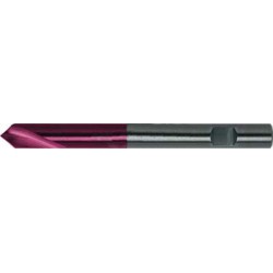 Foret à pointer CN en carbure monobloc, à queue cylindrique, 90°, surface à revêtement TiAIN, Ø h6 : 10 mm, Long. de goujure 25 mm, Long. totale 89 mm