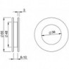 KWS 5254 Poignée encastrée Ø 65 mm pour porte vitrée Alu argentfarbig anodisé