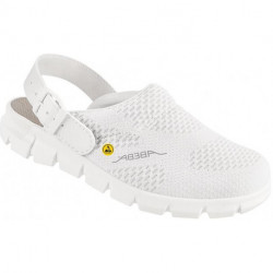 Sabot 37329. OB. A. E. FO. SRC. blanc. Taille 44 Abeba