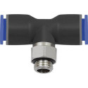 Connecteur enfichable en T - G 1/2 a Tuyau-Ø 8 RIEGLER