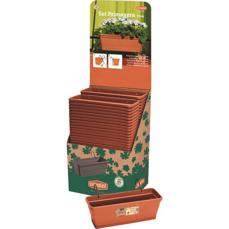 Set pot balcon Primavera terracotta (Par 60)