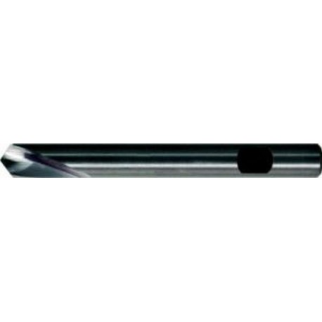 Foret à pointer CN en carbure monobloc, à queue cylindrique, 145°, surface sans revêtement, Ø h6 : 16 mm, Long. de goujure 37 mm, Long. totale 115 mm