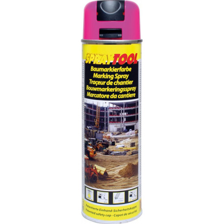 Spray2L Traceur de chantier rose fluo 500ml