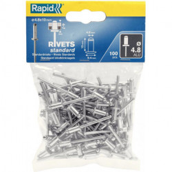 Rivets Standard Ř 48 x 10 mm 100 Unités Rapid