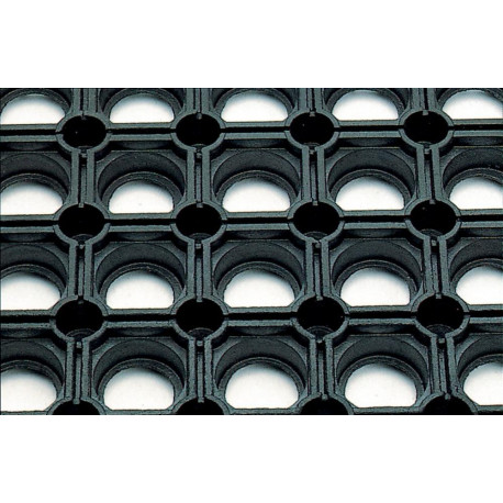 Tapis nid d'abeille SBR/NR Typ 1 noir - 16mm 1000x9330mm