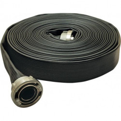 Tuyau plat polyvalent Syntex universel noir, caoutchouté C / 52 m. raccod 10m OSW