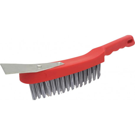 Brosse fil acier avec grattoir 290 x 15 mm FORTIS