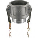 Raccord Kamlok Typ B DN40. AG 1.1/2". Alu