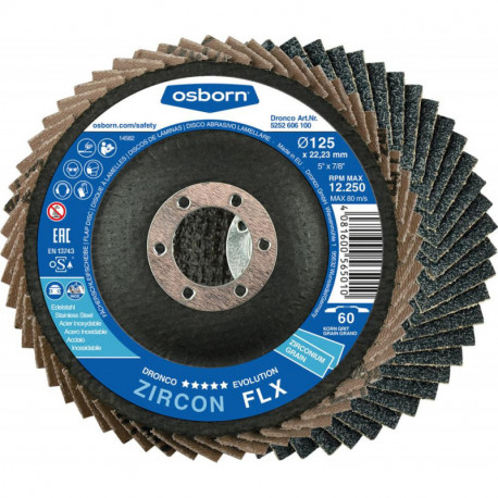 Disque à lamelles ZIRCON FLX 125mm K 40 Dronco