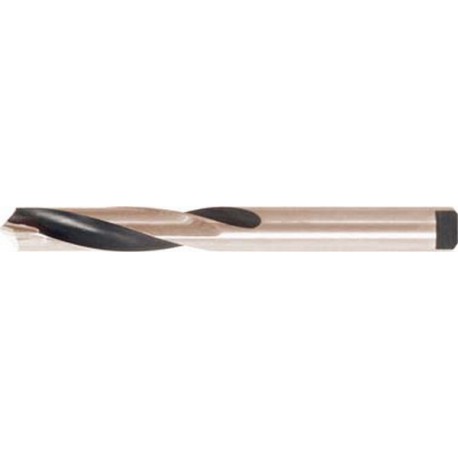 Foret hélicoïdal à queue cylindrique, à plaquette carbure rapportée, Ø h8 : 5,10 mm, Long. totale 71 mm, Long. hélice 32 mm