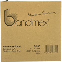Bande acier 3/8 V2A- acier inoxydable Rolle a 30m Bandimex