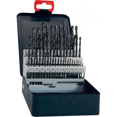 Set Foret hélicoidal DIN338 HSS forgés Typ RN 1-13mm FORTIS (Par 5)