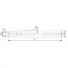Rallonge réduction LA 150x20x 8mm h6 Fortis