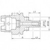 Mandrin D69893A HSK-A100 32x100mm Fortis