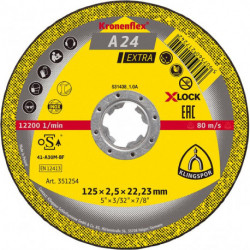 Disque de coupe A24EX X-LOCK 125x25mm Klingspor