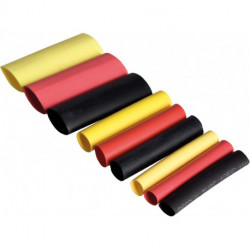 Gaines thermorétractables, ř2, 5-10mm, 34 pièces, Idéal avec buse réflectrice (Par 3)