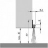 Joint bas de porte alu IBS 60 100cm Hauteur de la brosse 39mm