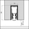 Joint de bas de porte automatique EllenMatic Insonorisé 708 mm sans support de montage