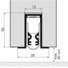 Joint de bas de porte automatique EllenMatic Insonorisé 708 mm sans support de montage