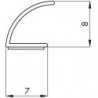 Joint porte 25m - Joint en V auto-adhésif- 1024T noir - 7mm x H 8mm Silicone