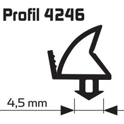 Joint de feuillure d'ouvrant noir Profil 25m 4246 pour fenêtres et portes en plastique