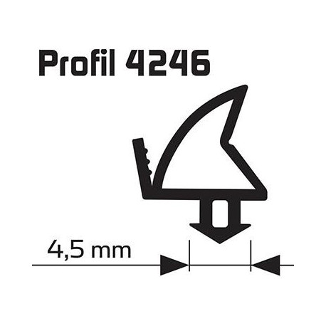 Joint de feuillure d'ouvrant noir Profil 25m 4246 pour fenêtres et portes en plastique