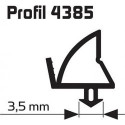 Joint de feuillure d'ouvrant noir Profil 25m 4385 pour fenêtres et portes en plastique