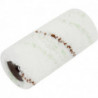 Rouleau 10 cm à double blanc microfibre épais / brun FH 8 mm