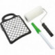 Set Rouleau à peinture Set 3 Pcs - 1 Rouleua - 1 Manche 120cm + grille
