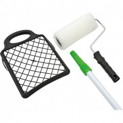 Set Rouleau à peinture Set 3 Pcs - 1 Rouleua - 1 Manche 120cm + grille