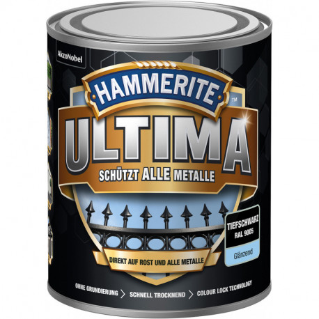 Laque de protection des métaux GL Ultima (WB) 750 ml noir profond (Par 3)