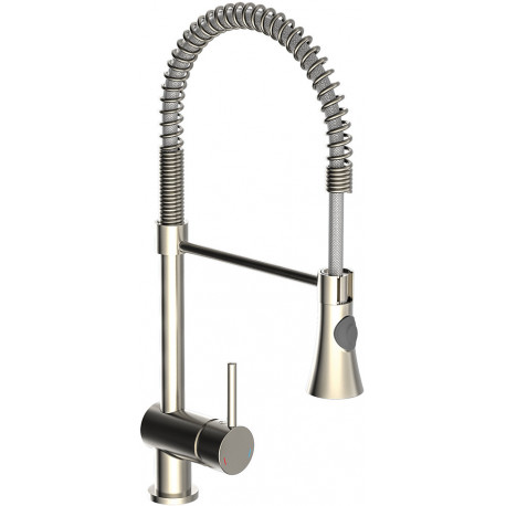 Robinet d'évier HD CORNWALL aspect acier inoxydable