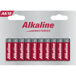 Piles alcalines AA 10er Blister