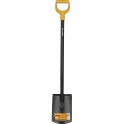 Bêche à bord rond pour sols meubles et peu caillouteux, Longueur : 117 cm