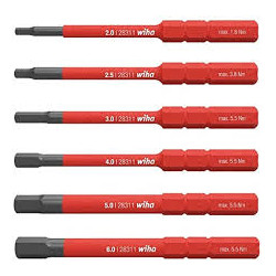 Set lame interchangeable slimBit electric PZ fente 6-pičces Wiha