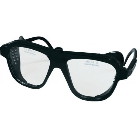 Lunettes de protection EN 166 branches noires, verres transparents nylon, verre SCHMERLER