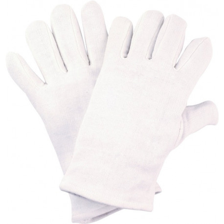 Gant taille 10 blanc tricot en coton catégorie EPI I NITRAS (Par 12)