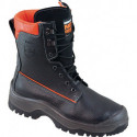 Botte de sécurité forestière NoRisk taille 47 noir/orange cuir bovin S3 SRC EN I