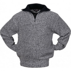 Pullover taille XL noir/blanc moucheté SCHEIBLER