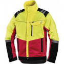 Veste de protection pour forestiers confort taille L jaune néon/rouge LEIPOLD+DÖ