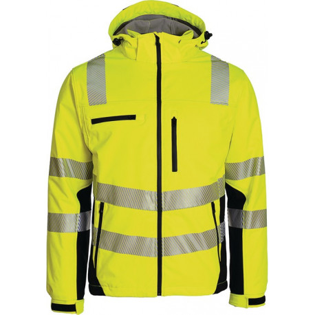 Veste softshell de signalisation d’hiver taille L jaune-noir ASATEX