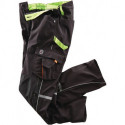 Pantalon en Softshell Terrax Workwear taille 48 noir/limette 100 % PES TERRAX