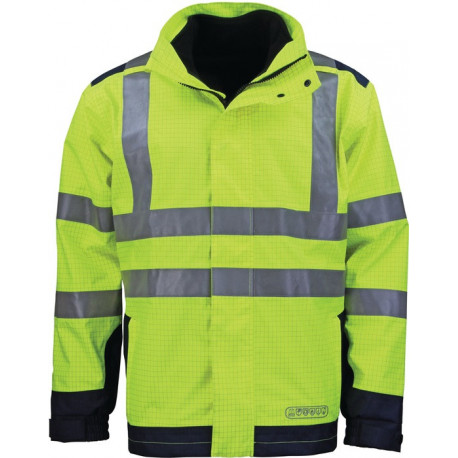 Veste protect. contre intempér. flammes taille XL jaune/bleu ASATEX