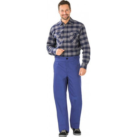 Pantalon à ceinture de soudage taille 46 bleu granuleux 100% coton PLANAM