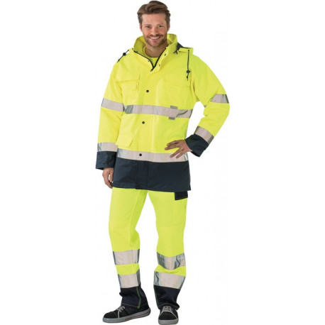 Parka de signalisation taille XL jaune/marine