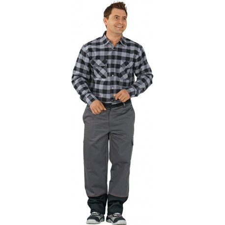 Pantalon à ceinture de soudage Weld Shield taille 46 gris/noir 84 % coton / 15 % PES / 1 % fibres de ca PLANAM