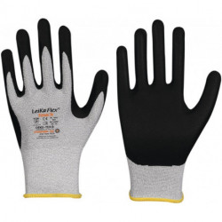 Gant LeikaFlex® Touch 1464 taille 8 gris/noir EN 388 catégorie EPI II nylon/carb (Par 12)